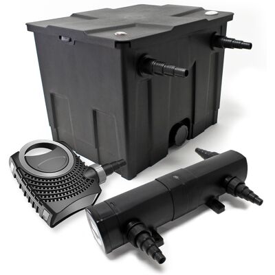 Wiltec - Komplettset: Cbf-350 Teichfilter Bis 12000 L Teichfilteranlage Als Durchlauffilter, Neo10000 Supereco Teichpumpe 10000l/h 80w, Cuv-224 Teichklärer Uvc Klärer Mit 24w Wiltec - Komplettset: Cbf-350 Teichfilter Bis 12000 L Teichfilteranlage Als Durchlauffilter, Neo10000 Supereco Teichpumpe 10000l/h 80w, Cuv-224 Teichklärer Uvc Klärer Mit 24w