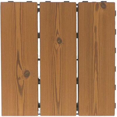 Smartdeck-klickfliesen Aus Holz, Wärmebehandeltes Scandi-kiefernholz, 30 X 30 Cm, 29 Mm Dick Onek Smartdeck-klickfliesen Aus Holz, Wärmebehandeltes Scandi-kiefernholz, 30 X 30 Cm, 29 Mm Dick Onek