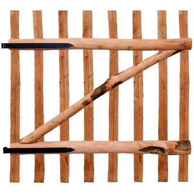 VIDAXL Haselholz Einzeltor - Gartentor 100x100cm - Rustikaler Charme VIDAXL Haselholz Einzeltor - Gartentor 100x100cm - Rustikaler Charme