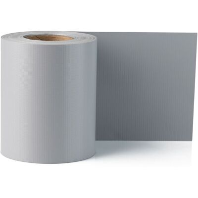 Electronicx Pvc Sichtschutzstreifen Sichtschutzrolle Grau Ral 7040 Doppelstabmatten 35m X 19cm 450g/m² Inkl. 20 Befestigungsclips - Premium Electronicx Pvc Sichtschutzstreifen Sichtschutzrolle Grau Ral 7040 Doppelstabmatten 35m X 19cm 450g/m² Inkl. 20 Befestigungsclips - Premium