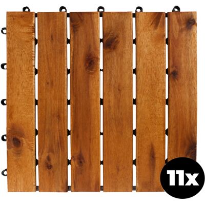 LINDER EXCLUSIV GMBH Linder Exclusiv Set Akazie Holzfliesen, Akazien-terrassenfliesen 30x30 Cm 11er Set LINDER EXCLUSIV GMBH Linder Exclusiv Set Akazie Holzfliesen, Akazien-terrassenfliesen 30x30 Cm 11er Set