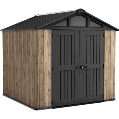 Keter Stronghold 8x8 Gartenhaus Wetterfest Holzoptik Grau Keter Stronghold 8x8 Gartenhaus Wetterfest Holzoptik Grau