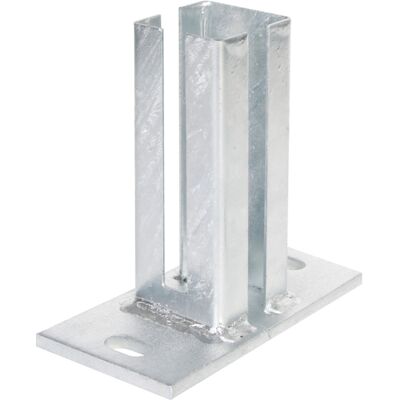 Alberts - Pfostenträger Für Eckpfosten Doppelstab-gittermatten, Fvz, Z.aufschraub.f.60x60mm Alberts - Pfostenträger Für Eckpfosten Doppelstab-gittermatten, Fvz, Z.aufschraub.f.60x60mm