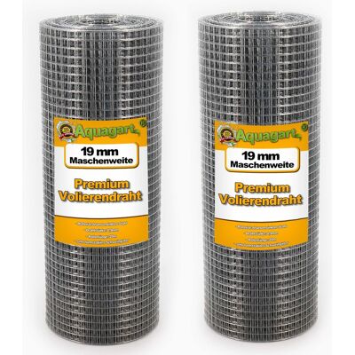 AQUAGART - 60m x 0,5m verzinktes Drahtnetz für Voliere - Zaunmaterial AQUAGART - 60m x 0,5m verzinktes Drahtnetz für Voliere - Zaunmaterial