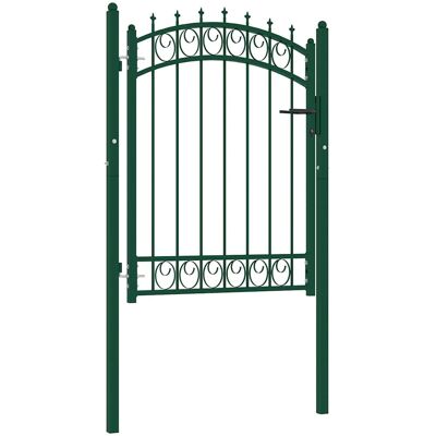 Vidaxl Fence Gate With Spikes Steel 100x125 Cm Green Vidaxl Fence Gate With Spikes Steel 100x125 Cm Green