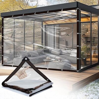 OEM Transparente Plane – Für Den Außenbereich – 3 M X 3 M – 10 Mm Ösen – Regenschutz – Wasserdicht – Uv-beständig – Luftdicht – Mit Ösen OEM Transparente Plane – Für Den Außenbereich – 3 M X 3 M – 10 Mm Ösen – Regenschutz – Wasserdicht – Uv-beständig – Luftdicht – Mit Ösen