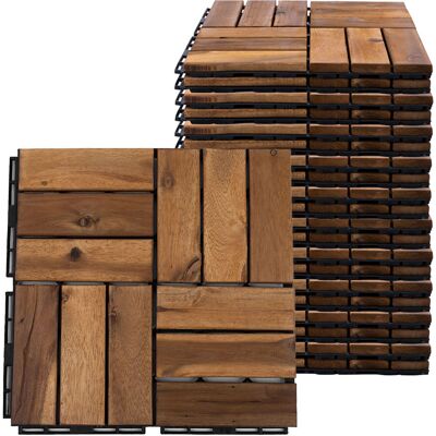 ETC-SHOP Holzfliese Akazie 30 X 30 Klickfliesen Balkon Terrassenfliesen Holz Terrassenplatten Klicksystem Außen, Wetterfest Rutschfest, H 1,9 Cm, 20er Set ETC-SHOP Holzfliese Akazie 30 X 30 Klickfliesen Balkon Terrassenfliesen Holz Terrassenplatten Klicksystem Außen, Wetterfest Rutschfest, H 1,9 Cm, 20er Set