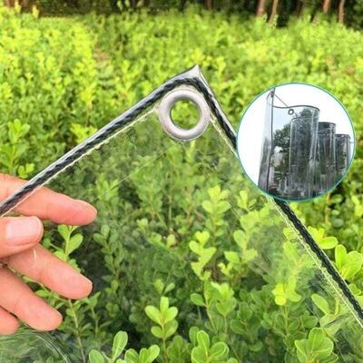 OEM Transparente Schutzplane 2,4 × 2 M – 0,3 Mm Dickes Pvc – Wasserdicht Mit Rostfreien Ösen – Für Terrassen Und Gärten OEM Transparente Schutzplane 2,4 × 2 M – 0,3 Mm Dickes Pvc – Wasserdicht Mit Rostfreien Ösen – Für Terrassen Und Gärten