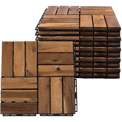 ETC-SHOP Holzfliese Akazie 30 X 30 Cm Terrassenplatten Klicksystem Außen Klickfliesen Balkon Terrassenfliesen Holz, Wetterfest Rutschfest, H 1,9 Cm, 10er Set ETC-SHOP Holzfliese Akazie 30 X 30 Cm Terrassenplatten Klicksystem Außen Klickfliesen Balkon Terrassenfliesen Holz, Wetterfest Rutschfest, H 1,9 Cm, 10er Set