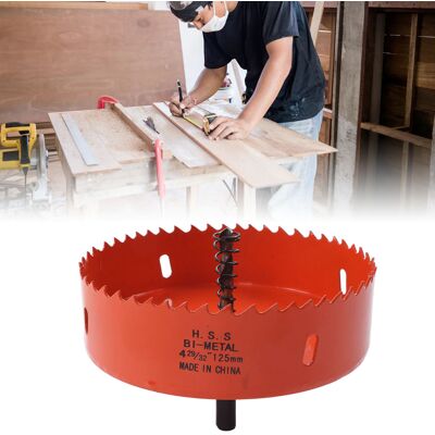 JUTE Die Hss-bimetall-lochsäge Mit Robustem Spannfutter Wird Zur Herstellung Von Cornhole-brettern, Holz, Pvc, Gipskarton, Aluminium Und Metall (4-29/32") Verwendet. JUTE Die Hss-bimetall-lochsäge Mit Robustem Spannfutter Wird Zur Herstellung Von Cornhole-brettern, Holz, Pvc, Gipskarton, Aluminium Und Metall (4-29/32") Verwendet.