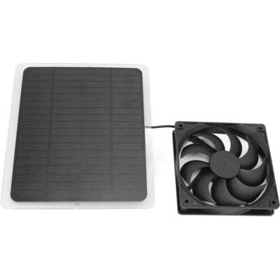 HEAT Leichtes 10-w-solarventilator-set Mit Solarladegerät Für Gewächshaus, Tierzwinger Oder Baumhaus HEAT Leichtes 10-w-solarventilator-set Mit Solarladegerät Für Gewächshaus, Tierzwinger Oder Baumhaus
