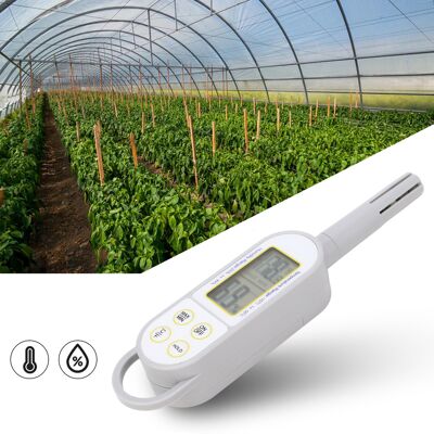 JUTE Hy8 Tragbares Digitales Thermometer Und Hygrometer Für Den Innenbereich, Geeignet Für Gewächshäuser Und Aquakultur JUTE Hy8 Tragbares Digitales Thermometer Und Hygrometer Für Den Innenbereich, Geeignet Für Gewächshäuser Und Aquakultur