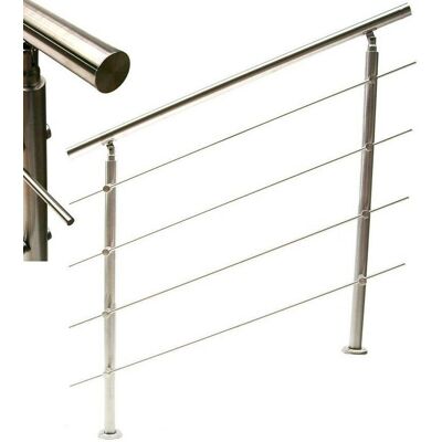 Apex - Edelstahl Treppengeländer 140 Handlauf Geländer Balkongeländer 4 Querstäbe 57213 Apex - Edelstahl Treppengeländer 140 Handlauf Geländer Balkongeländer 4 Querstäbe 57213