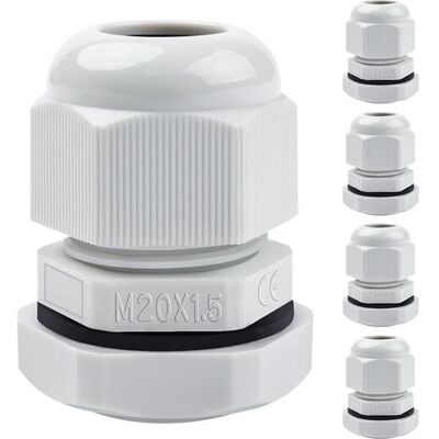 OEM 5er-pack M20-kabelverschraubungen – Ip68 Wasserdicht – Kabeleinführung – Grau – Verstellbare Kabelverschraubungen Für Den Außenbereich Und Garten OEM 5er-pack M20-kabelverschraubungen – Ip68 Wasserdicht – Kabeleinführung – Grau – Verstellbare Kabelverschraubungen Für Den Außenbereich Und Garten