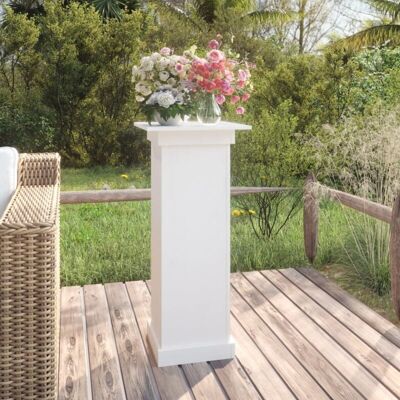 vidaXL Weiß 40x40x90 cm Blumenständer aus Kiefernholz Gartenterrasse vidaXL Weiß 40x40x90 cm Blumenständer aus Kiefernholz Gartenterrasse
