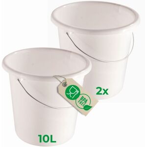 2x Novaliv Putzeimer mit Maßeinteilung, Griff aus Metall 2x Novaliv Putzeimer mit Maßeinteilung, Griff aus Metall