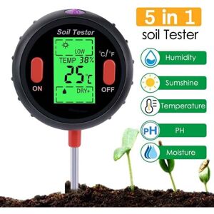 Mumu - 5-in-1 Boden-PH-Messgerät, Bodenfeuchtesensor, Intensitätsdetektor für Pflanzen, Blumen, Garten Mumu - 5-in-1 Boden-PH-Messgerät, Bodenfeuchtesensor, Intensitätsdetektor für Pflanzen, Blumen, Garten