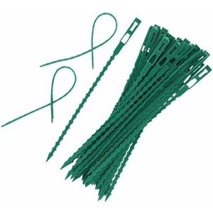 Odipie - 50 Stück verstellbare Kabelbinder für Gartenpflanzen, weiche Kunststoff-Kabelbinder für Gartenpflanzenbefestigung (grün) – Odipie - 50 Stück verstellbare Kabelbinder für Gartenpflanzen, weiche Kunststoff-Kabelbinder für Gartenpflanzenbefestigung (grün) –