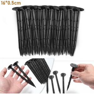 Jiubiaz 200er Set Erdnägel Kunststoff, Erdanker zur Fixierung von Bodengewebe, Befestigungsanker für Sand, Erde & Wiese, schwarz Jiubiaz 200er Set Erdnägel Kunststoff, Erdanker zur Fixierung von Bodengewebe, Befestigungsanker für Sand, Erde & Wiese, schwarz