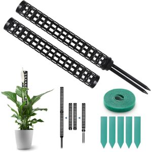 FRIXOVEL Kletterstützen (2er-Set), Schaumstoffstützen für Monstera, Kunststoff, für Kletterpflanzen. Pflanzenstütze, Stab, für den Garten, schwarz, 50 cm. FRIXOVEL Kletterstützen (2er-Set), Schaumstoffstützen für Monstera, Kunststoff, für Kletterpflanzen. Pflanzenstütze, Stab, für den Garten, schwarz, 50 cm.