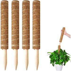 Lntyq Stück Moosstangen zur Unterstützung, 40 cm Kokosfaser-Totem-Kletterstützen für Gartenpflanzen, stapelbare Stöcke Lntyq Stück Moosstangen zur Unterstützung, 40 cm Kokosfaser-Totem-Kletterstützen für Gartenpflanzen, stapelbare Stöcke