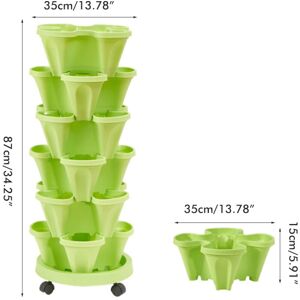 Mobiler Pflanztopf mit Rollen: Tragbarer Blumentopf mit Rollen für Zimmer- und Gartenpflanzen, aus PP-Ziegeln Mobiler Pflanztopf mit Rollen: Tragbarer Blumentopf mit Rollen für Zimmer- und Gartenpflanzen, aus PP-Ziegeln