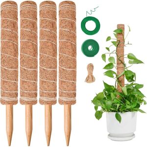 GABRIELLE Monstera-Pflanzenstütze, 4 Stück, 40 cm, Kokosfaserstab, Kletterpflanzenstab, Totempfahl für Gartenpflanzen und Töpfe GABRIELLE Monstera-Pflanzenstütze, 4 Stück, 40 cm, Kokosfaserstab, Kletterpflanzenstab, Totempfahl für Gartenpflanzen und Töpfe