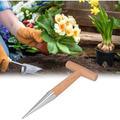 JUTE Edelstahl-blumentopf Mit Holzgriff, Leichter Und Robuster Tragbarer Blumentopf Zum Graben, Säen, Umpflanzen Von Gemüse Und Auflockern Der Erde. JUTE Edelstahl-blumentopf Mit Holzgriff, Leichter Und Robuster Tragbarer Blumentopf Zum Graben, Säen, Umpflanzen Von Gemüse Und Auflockern Der Erde.