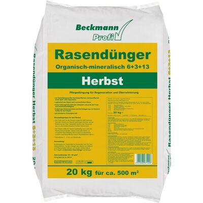 Beckmann - Profi Rasendünger Herbst 6+3+13 20 Kg Herbstrasendünger Beckmann - Profi Rasendünger Herbst 6+3+13 20 Kg Herbstrasendünger