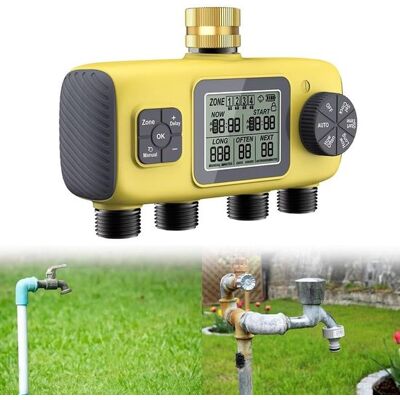 OEM Bewässerungsuhr – Automatisches 4-wege-system, 1,9 Cm Bsp-gewinde, Für Rasen Und Pflanzen OEM Bewässerungsuhr – Automatisches 4-wege-system, 1,9 Cm Bsp-gewinde, Für Rasen Und Pflanzen
