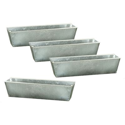 Spetebo - Zink Pflanzkasten Einsatz Für Europalette - 4 Stück - Blumenkasten Balkonkasten Spetebo - Zink Pflanzkasten Einsatz Für Europalette - 4 Stück - Blumenkasten Balkonkasten