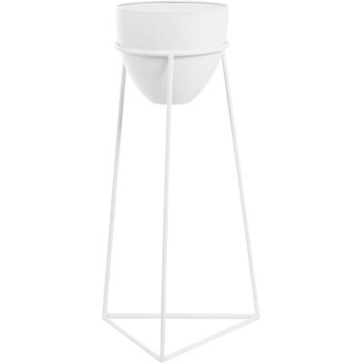 BELIANI Blumentopf Mit Beinen Liparis Metall 30 Cm Weiß BELIANI Blumentopf Mit Beinen Liparis Metall 30 Cm Weiß