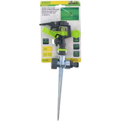 Sprinkler Kinzo Sprinkler Metall 20m Durchmesser Einstellbar Sprinkler Kinzo Sprinkler Metall 20m Durchmesser Einstellbar