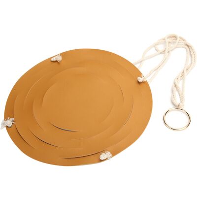 HEAT Gelber Wandpflanzenständer Aus Kunstleder, Hängeregal, Blumentopf, Wohnaccessoire HEAT Gelber Wandpflanzenständer Aus Kunstleder, Hängeregal, Blumentopf, Wohnaccessoire