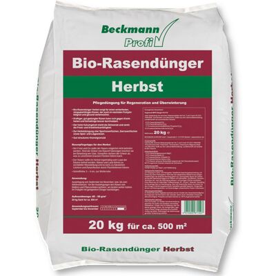 Beckmann - Bio Rasendünger Herbst Organisch 20 Kg Rasennaturdünger Biodünger Beckmann - Bio Rasendünger Herbst Organisch 20 Kg Rasennaturdünger Biodünger