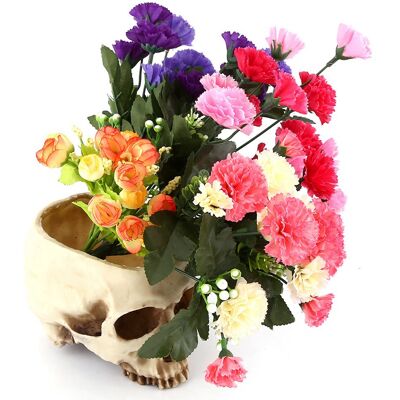 JUTE Totenkopf-förmiger Blumentopf Aus Kunstharz JUTE Totenkopf-förmiger Blumentopf Aus Kunstharz