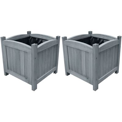 vidaXL Garten-Hochbeete 2 Stück 30x30x30 cm Massivholz Fichte - Garten Hochbeete vidaXL Garten-Hochbeete 2 Stück 30x30x30 cm Massivholz Fichte - Garten Hochbeete
