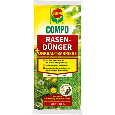 COMPO Rasendünger + Unkrautbarriere 10 kg Beutel COMPO Rasendünger + Unkrautbarriere 10 kg Beutel