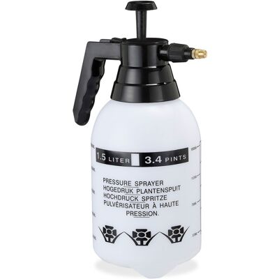 RELAXDAYS 4 X Pumpsprühflasche, Einstellbare Messingdüse, Pflanzen Bewässerung, Schädlingsbekämpfung, 1,5 L Drucksprüher, Schwarz RELAXDAYS 4 X Pumpsprühflasche, Einstellbare Messingdüse, Pflanzen Bewässerung, Schädlingsbekämpfung, 1,5 L Drucksprüher, Schwarz