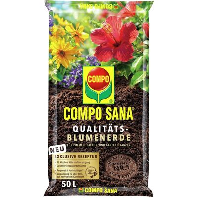 Compo GmbH - COMPO SANA Blumenerde - Hochwertige 50L - Pflanzenerde Compo GmbH - COMPO SANA Blumenerde - Hochwertige 50L - Pflanzenerde
