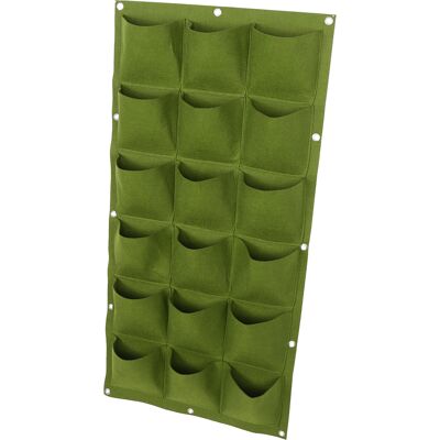 HEAT Wandmontierte Pflanztaschen Für Balkon Und Garten, Vertikales Aufhängesystem Für Blumen Und Pflanzen (18 Taschen) HEAT Wandmontierte Pflanztaschen Für Balkon Und Garten, Vertikales Aufhängesystem Für Blumen Und Pflanzen (18 Taschen)