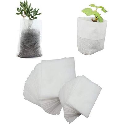 ENLENK 500 Stück Pflanzensäcke Aus Vliesstoff, Biologisch Abbaubare Vliesstoffbeutel Für Pflanzen Und Setzlinge, Wachstumsbeutel Für Die Aufzucht Von Tomaten, Blumen, Pflanzen Und Mehr - Weiß - 8 × 10 Cm ENLENK 500 Stück Pflanzensäcke Aus Vliesstoff, Biologisch Abbaubare Vliesstoffbeutel Für Pflanzen Und Setzlinge, Wachstumsbeutel Für Die Aufzucht Von Tomaten, Blumen, Pflanzen Und Mehr - Weiß - 8 × 10 Cm
