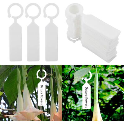 HEAT Weiße Gartenetiketten X100 Für Pflanzen Und Bäume, Kunststoff-hängeetiketten, Wiederverwendbare Baumschulmarkierungen, Außendekoration. HEAT Weiße Gartenetiketten X100 Für Pflanzen Und Bäume, Kunststoff-hängeetiketten, Wiederverwendbare Baumschulmarkierungen, Außendekoration.