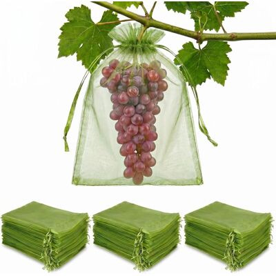 XISRENS 300 Stück Obstschutzbeutel, 8x12 Zoll Grüne Gartennetzsäcke Für Weintrauben Und Obstbäume, Atmungsaktive Organza-netzabdeckungen Für Weintrauben, Tomaten, Mangos Und Gemüse XISRENS 300 Stück Obstschutzbeutel, 8x12 Zoll Grüne Gartennetzsäcke Für Weintrauben Und Obstbäume, Atmungsaktive Organza-netzabdeckungen Für Weintrauben, Tomaten, Mangos Und Gemüse