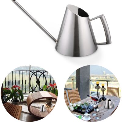 HEAT Gießkanne Aus Gebürstetem Edelstahl (900 Ml) Für Zimmer- Und Gartenpflanzen, Präzise Und Langanhaltende Bewässerung HEAT Gießkanne Aus Gebürstetem Edelstahl (900 Ml) Für Zimmer- Und Gartenpflanzen, Präzise Und Langanhaltende Bewässerung