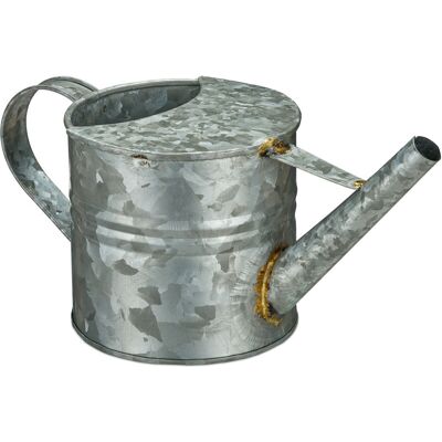 Relaxdays - Gießkanne, 1,3 Liter, Für Zimmerpflanzen, Dekogießkanne Trockenblumen, Vintage, Verzinktes Metall, Silber Relaxdays - Gießkanne, 1,3 Liter, Für Zimmerpflanzen, Dekogießkanne Trockenblumen, Vintage, Verzinktes Metall, Silber