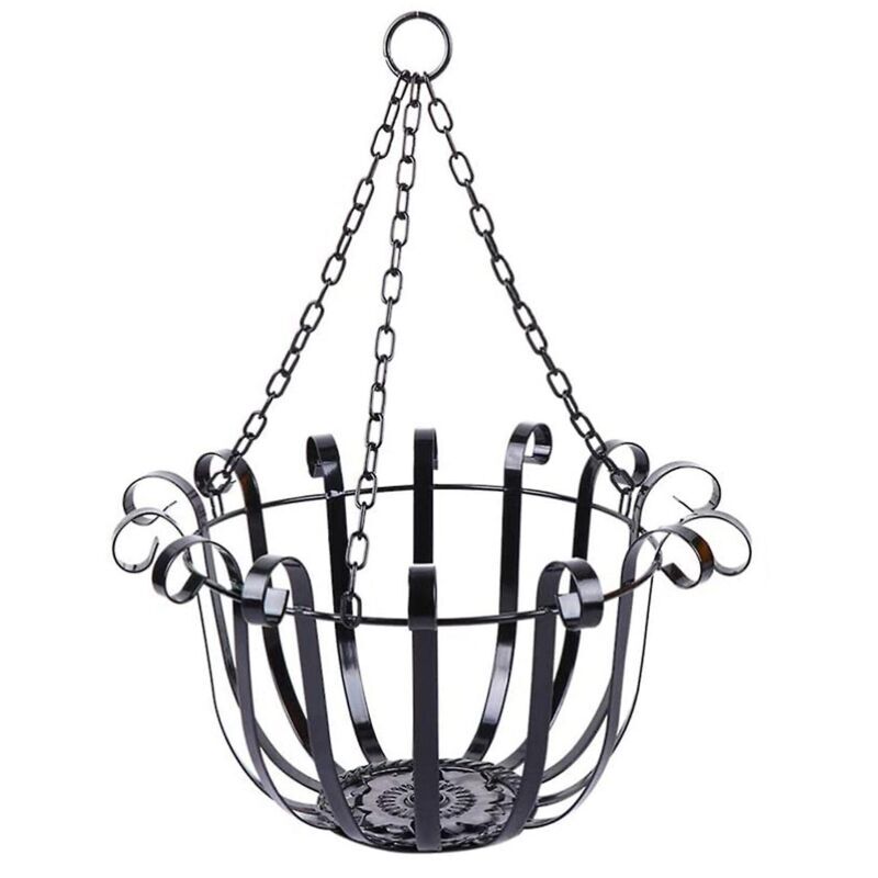 ETING Hanging Basket Plant Pot Holder Concise Metal Art Suitable For Indoor And Outdoor Use Home Decoration Garden Supplies