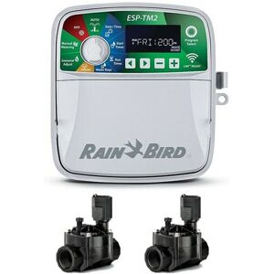 Rain Bird - Automatischer elektrischer Bewässerungsregler ESP-TM2 4 Zonen Indoor + 2 Elektroventile 100HV 24V 1