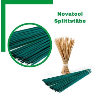 100x Novatool Splittstäbe 100x 60 cm x 5,5 mm i Grün i Pflanzstäbe Rankhilfe Bambus vielseitig einsetzbar - Grün