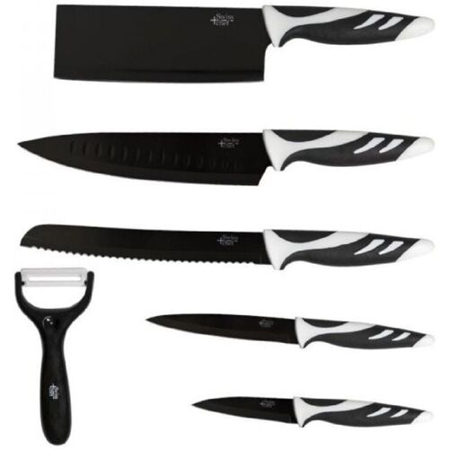 Messer Swiss schwarze 6-Messer Set Cecotec